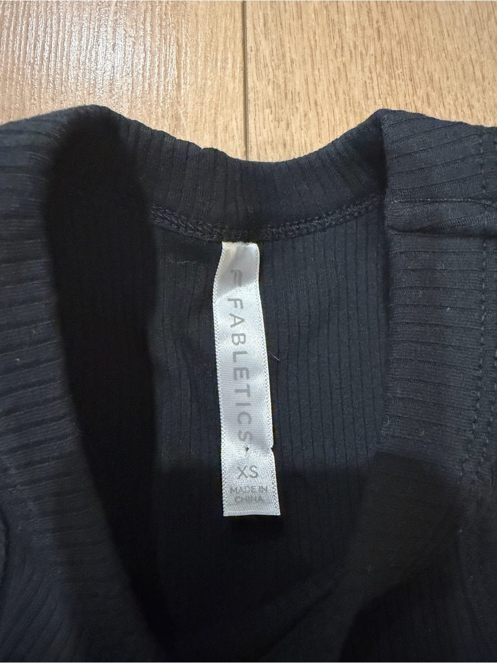 Fabletics Black Ribbed Racerback Tank - Picture 2 of 4